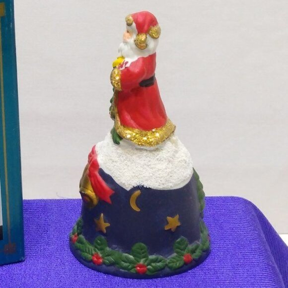 Santa Bell Ceramic Hand Painted Gift Collection Original Box Vintage EUC - Picture 2 of 8
